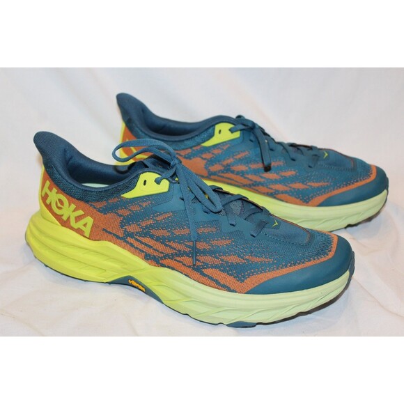 NEW Hoka One Men\'s Speedgoat 5 RUNNING SNEAKERS BLUE CORAL